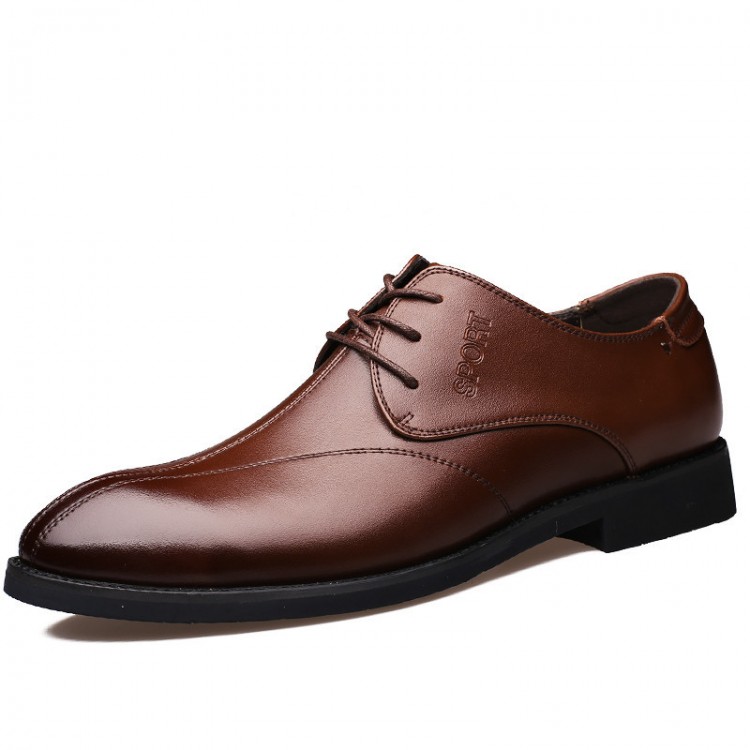 Men's Leather Shoes Lace Up Solid